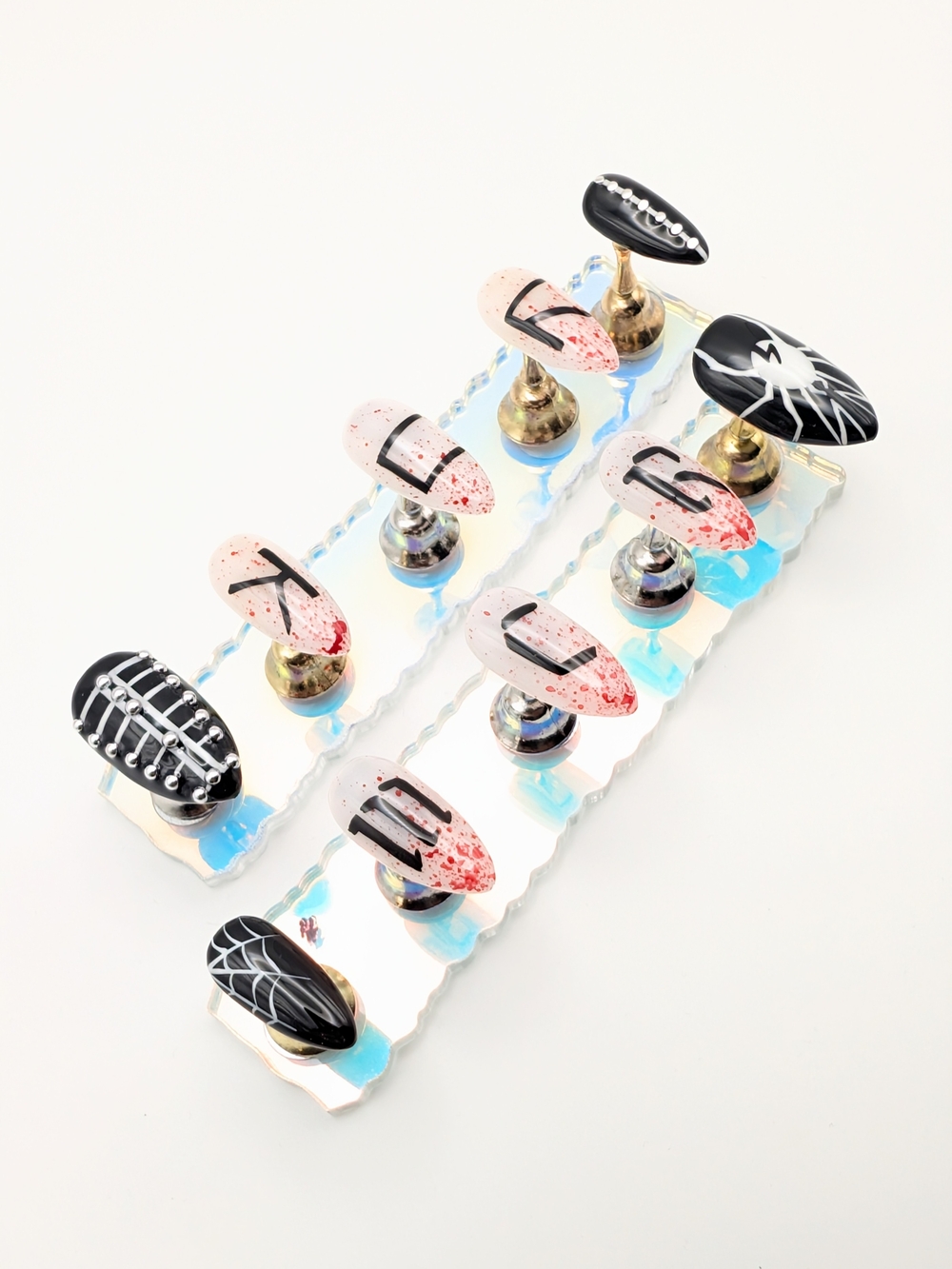 Handcrafted My Chemical Romance Med. Almond Press-On Nails Handmade